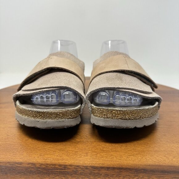 Birkenstock Kyoto Sandals Womens Size 10 Mens 8 EU 41 Tan Nubuck Medium - Picture 4 of 13